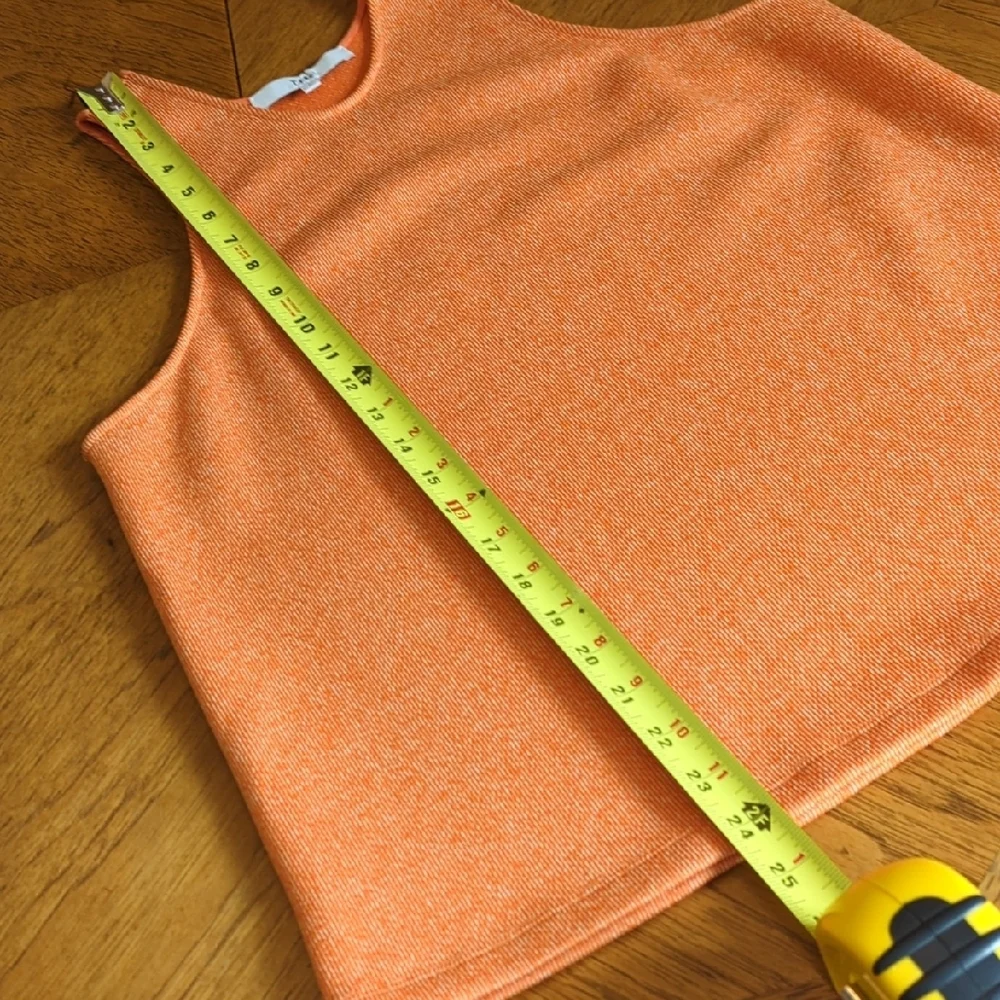 Tibi Vibrant Speakled Orange Knit Tank Top - Picture 5 of 8